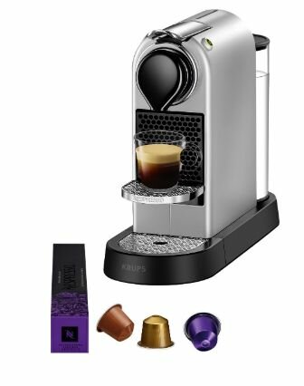 Капсульная кофемашина Krups Nespresso Citiz XN741B, серебристый