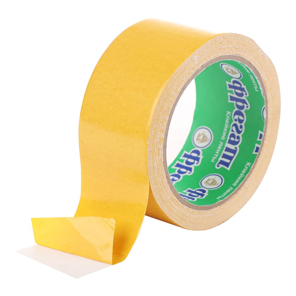 Клейкая лента двусторонняя для напольных покрытий Фрегат 50 мм х 10 м ПВХ