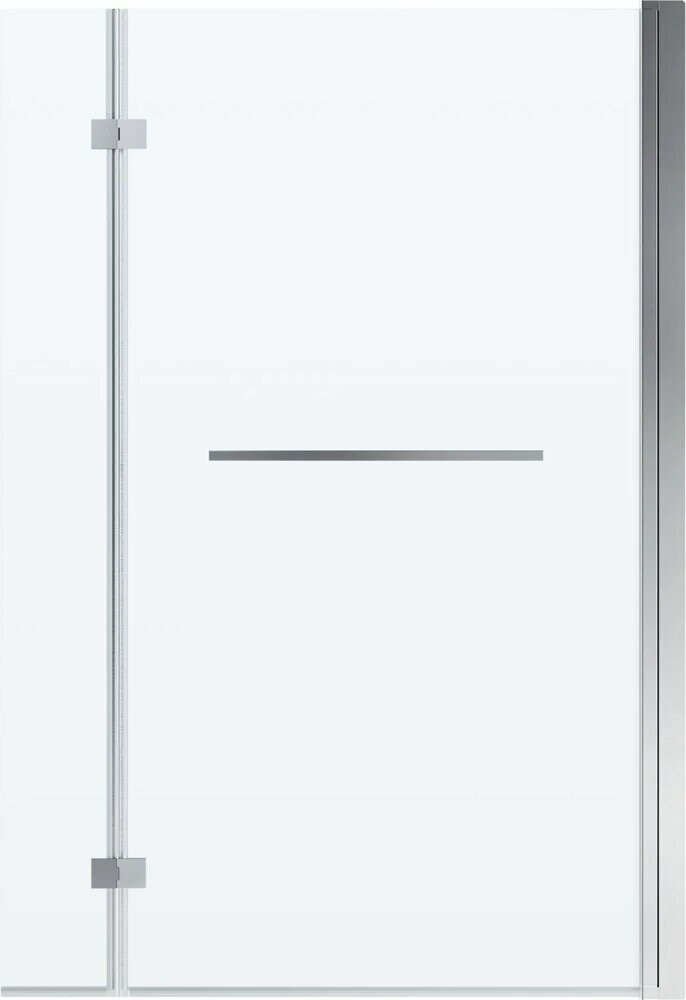 Шторка на ванну Grossman GR-108 80 см стеклянная распашная прозрачная