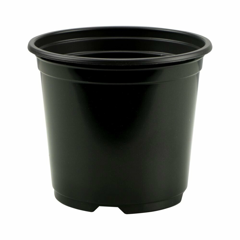 Горшок пластиковый технологический - набор из 3 шт черный d13 см h115 см 085 л