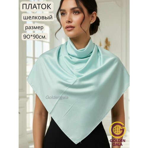 фото Платок golden gala базовая коллекция для женщин, бирюза