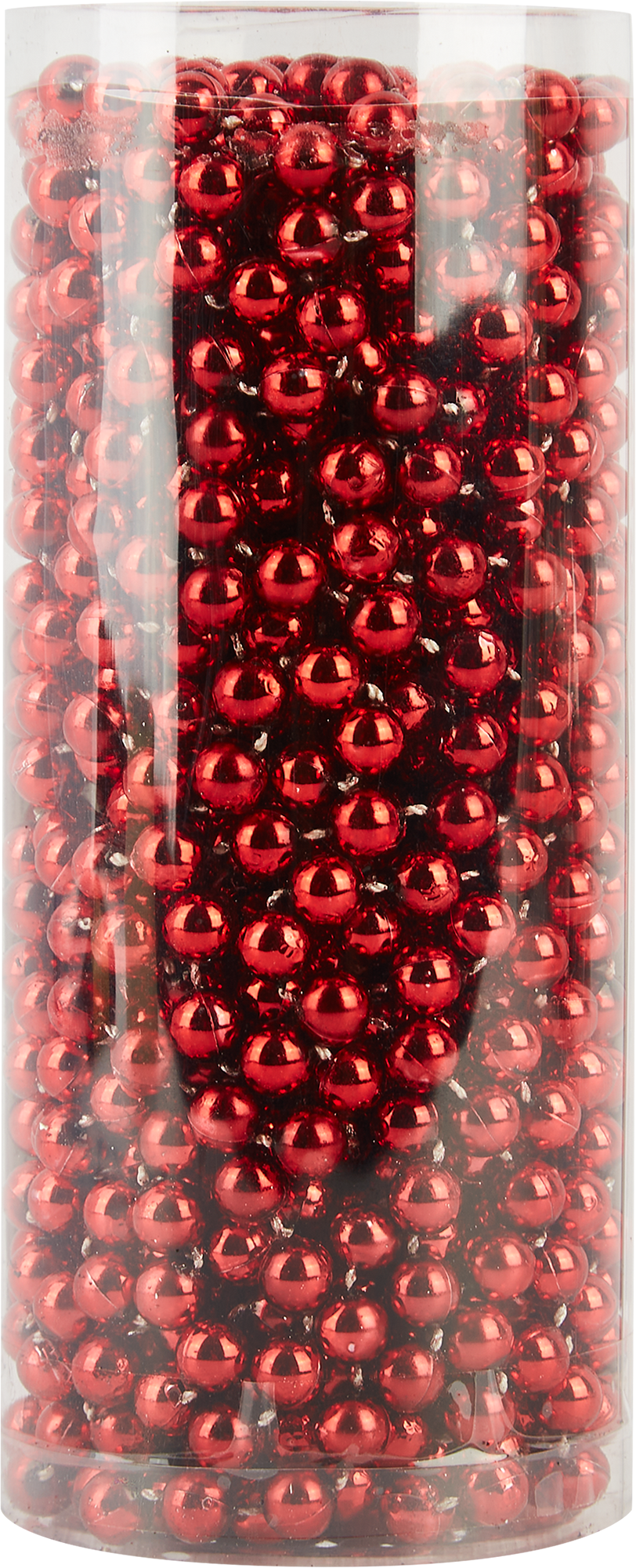 Бусы пластиковые D8мм 10м бордовый / новогоднее украшение на ёлку игрушка на ёлку