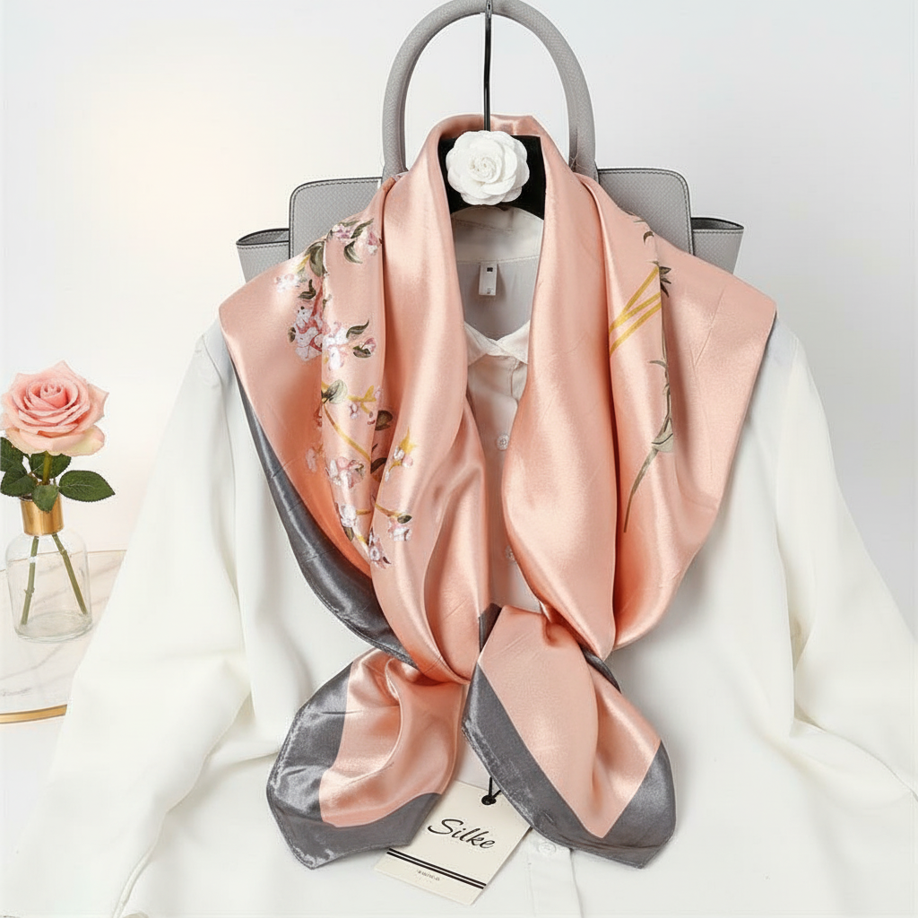 Платок  для девочек и женщин,90х90 см, тигровый — фото 1