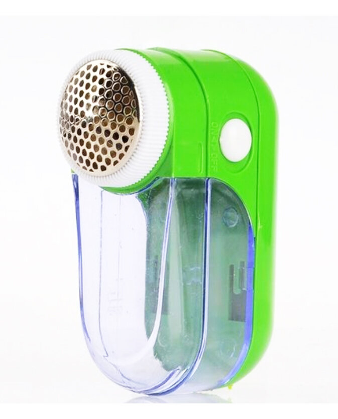 Машинка удаления катышков на одежде с Колпачком, цвет зеленый