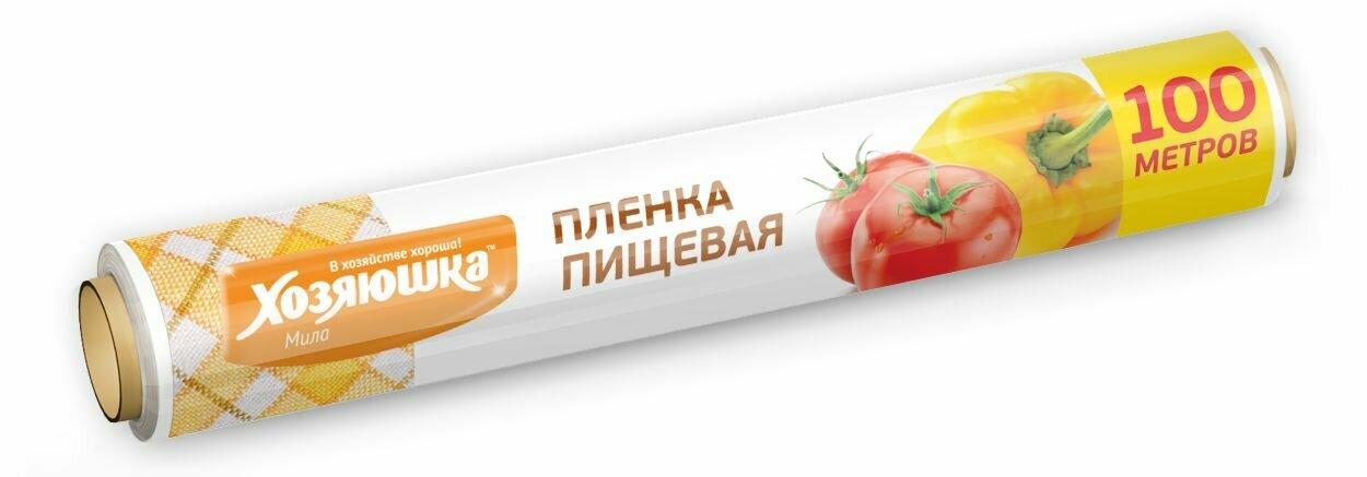 Пленка пищевая хозяюшка Мила 100м на втулке 5мкм