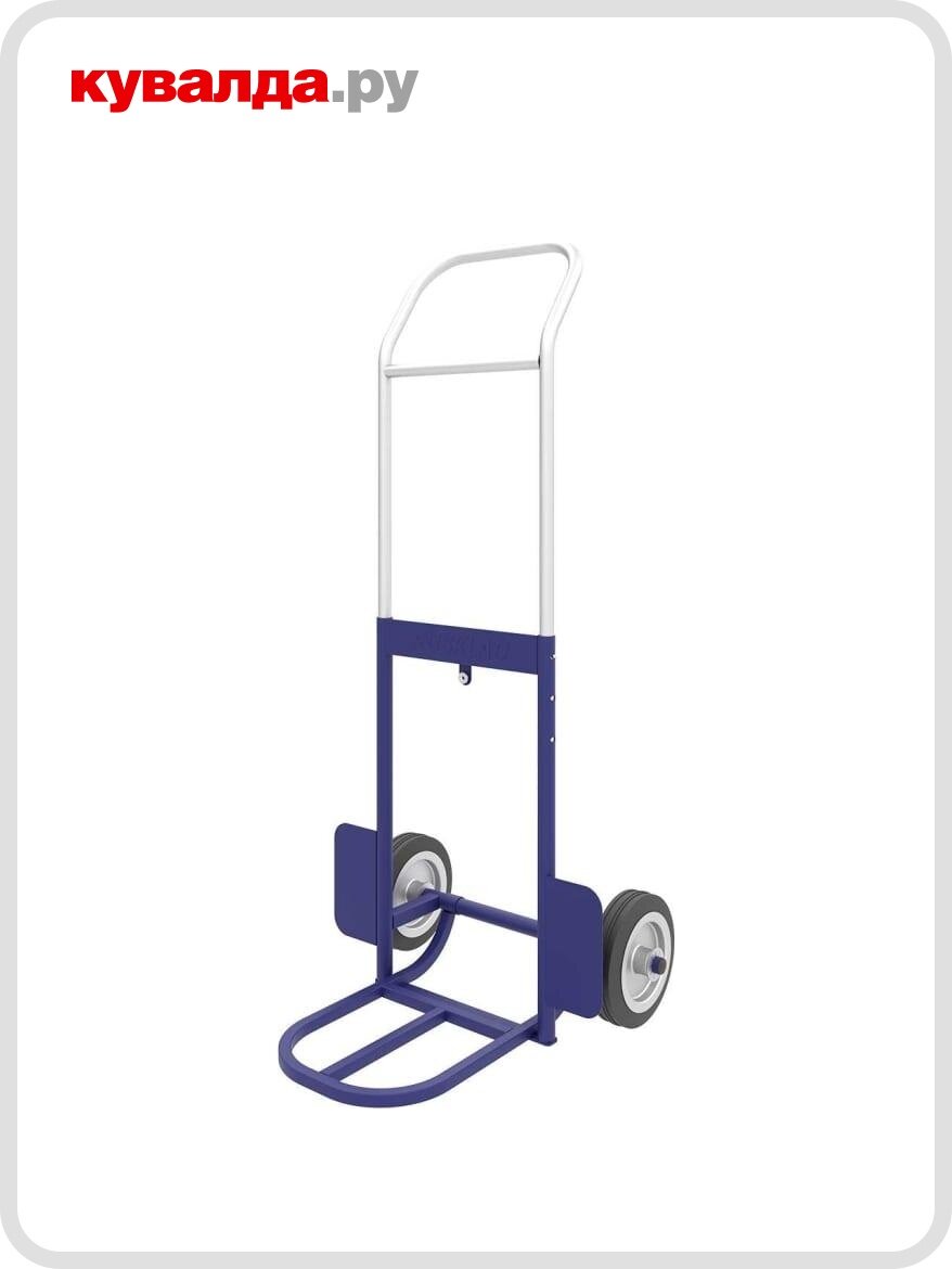 Тележка грузовая с полкой и выдвижной ручкой Rusklad КГ 100 П литые колеса 200 мм