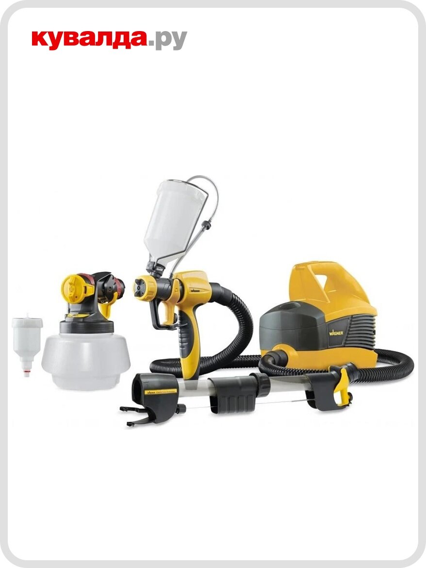 Краскопульт электрический WAGNER W 690 FLEXiO Extra Kit  с набором насадок 