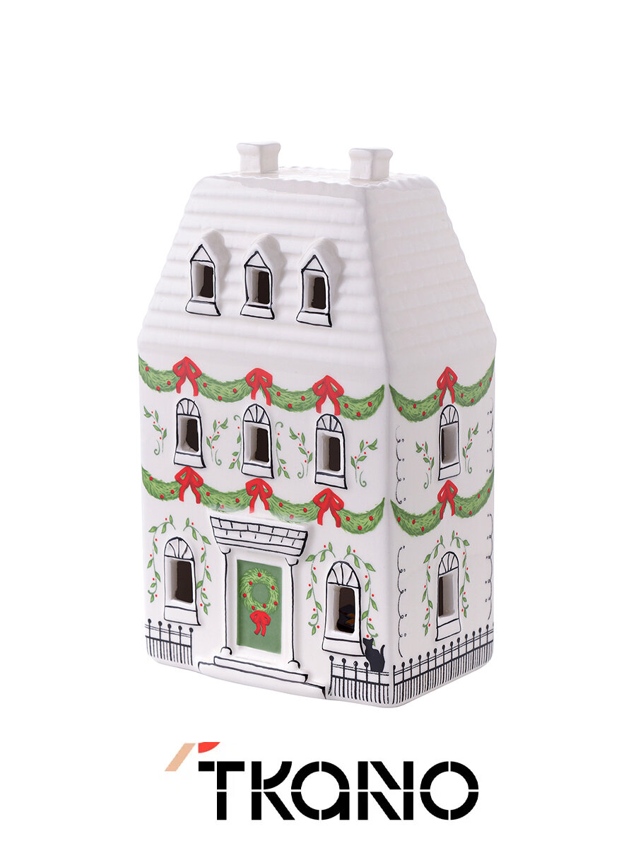 Домик с подсветкой новогодний Tkano New Year Essential Olgod 19см