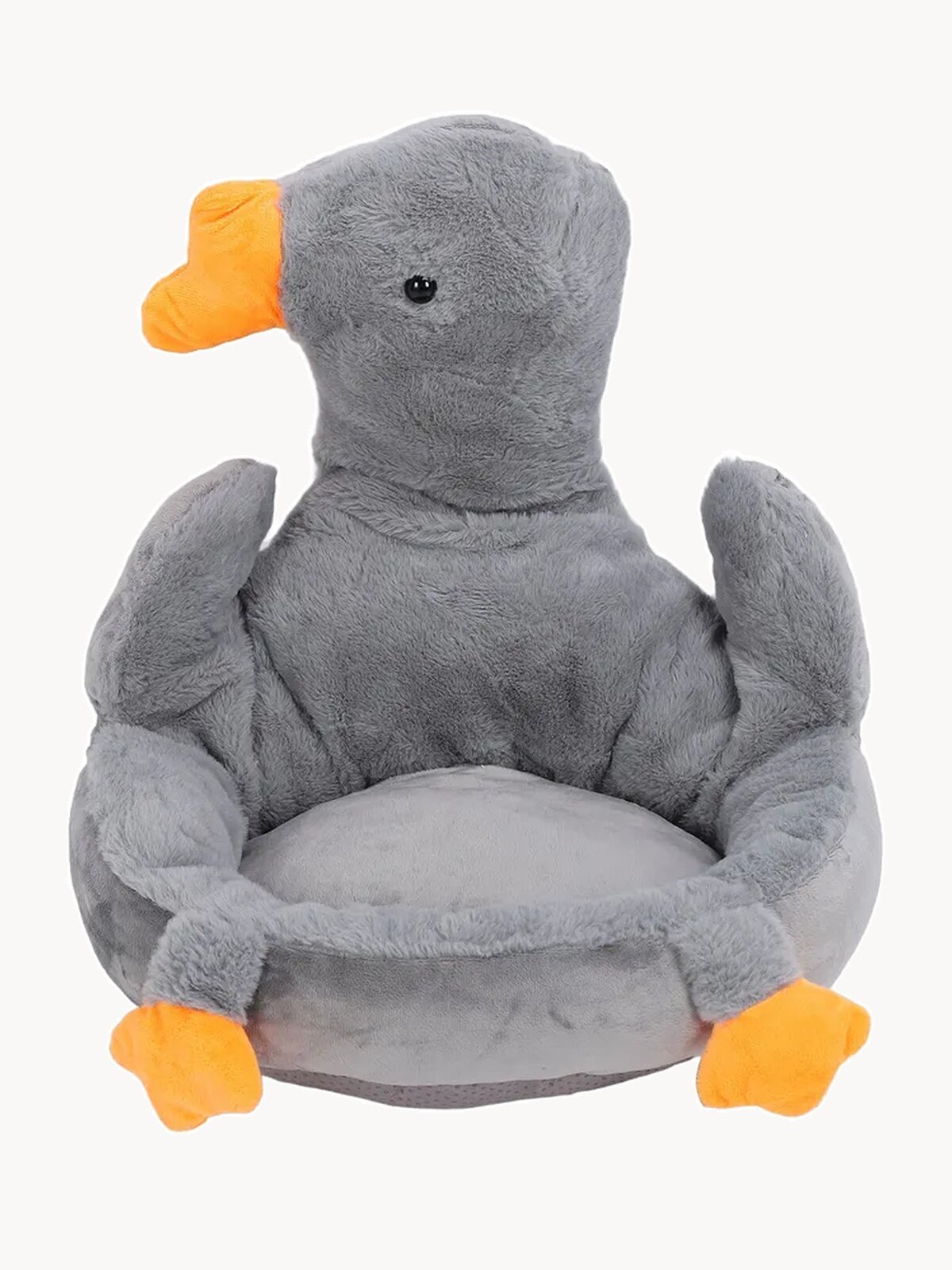 Подушка декоративная Сидушка на стул Гусь серый 35x40x40 см