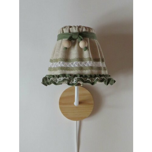 Абажур Настенная лампа бра конусной формы Шебби Шик серо-голубая 10900₽