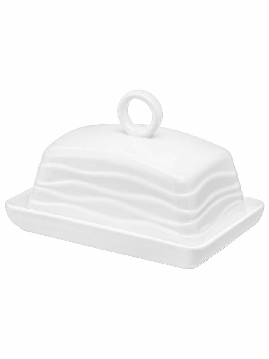 Масленка для сливочного масла 13,5х9х8 см Elan Gallery Айсберг волны, Масленица — фото 1