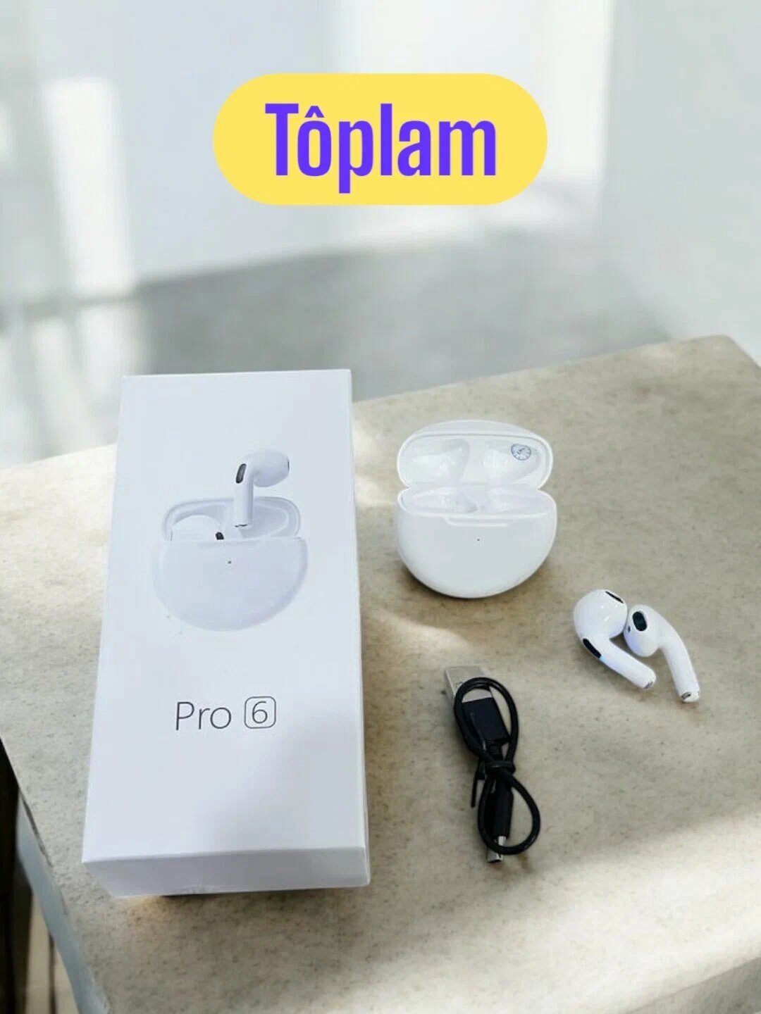 Беспроводные наушники Pro 6 с Bluetooth 5.0 для iOS и Android устройств — фото 1