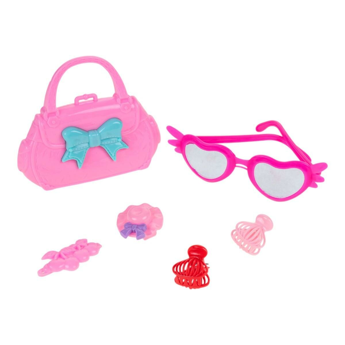 Набор аксессуаров для девочек «Модница» 6 предметов, пластик, яркие цвета