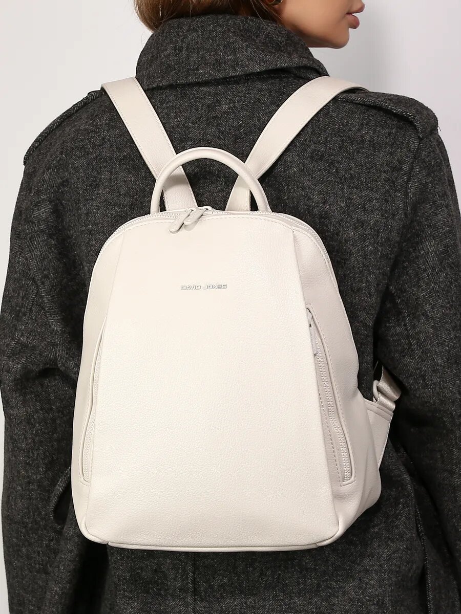 Сумка-рюкзак DAVID JONES, слоновая кость — фото 1
