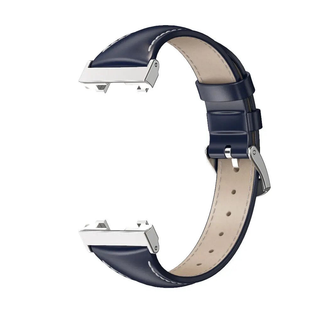 Кожаный ремешок для Xiaomi RedMi Watch 2 Lite Бежевый, For RedMi 2 Lite, Blue Silver
