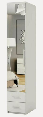 Изображение товара Шкаф с полками и ящиками Комфорт МПЯ-11 50х45 с зеркалом белый