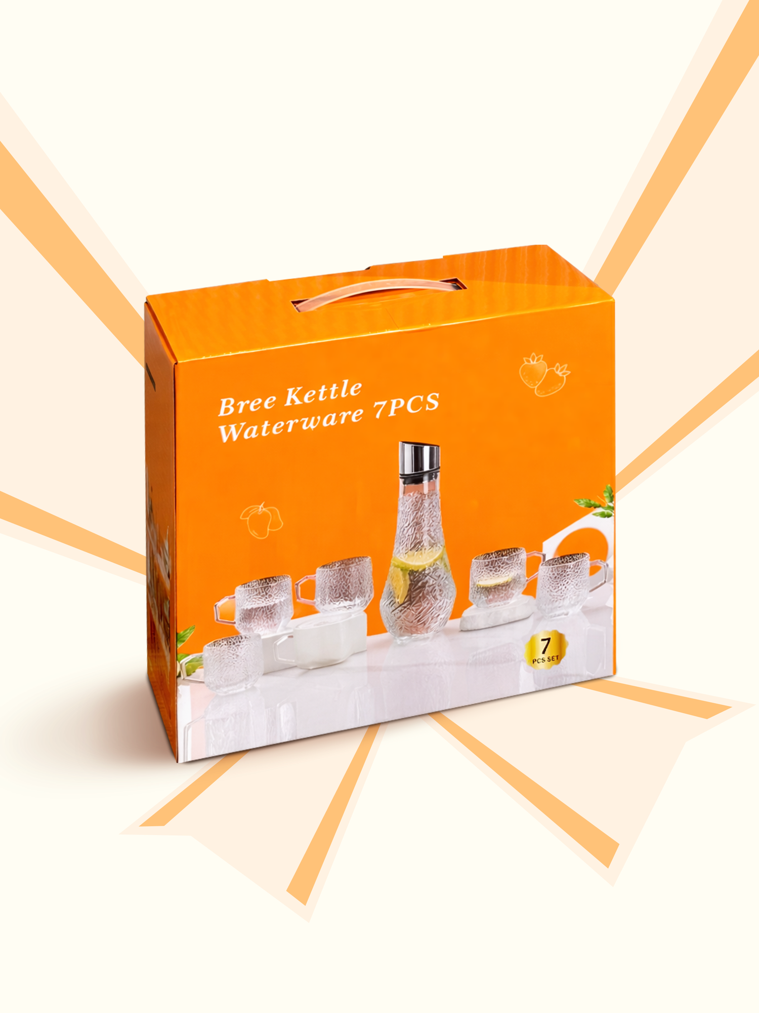 Набор "Графин и Стаканы", 1+6 шт, фиолетовый подарочная упаковка