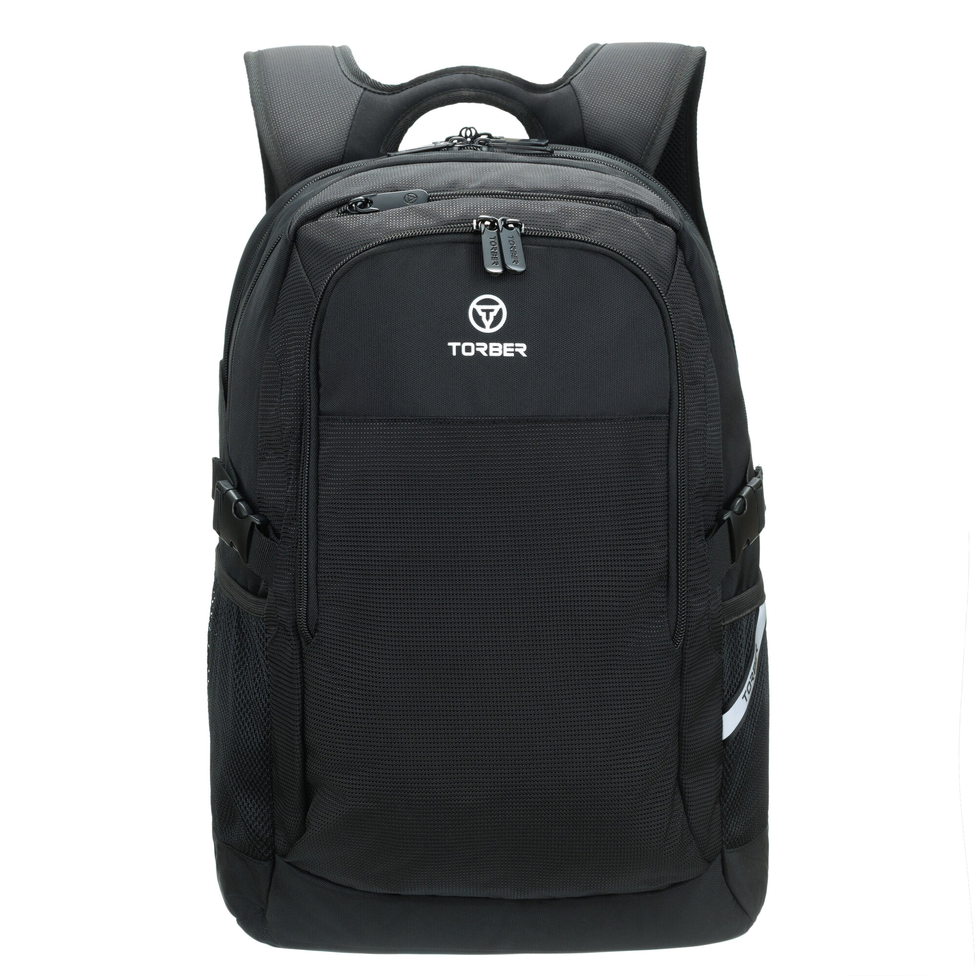 Рюкзак TORBER FORGRAD, с отделением для 16-дюймового ноутбука, черный, полиэстер