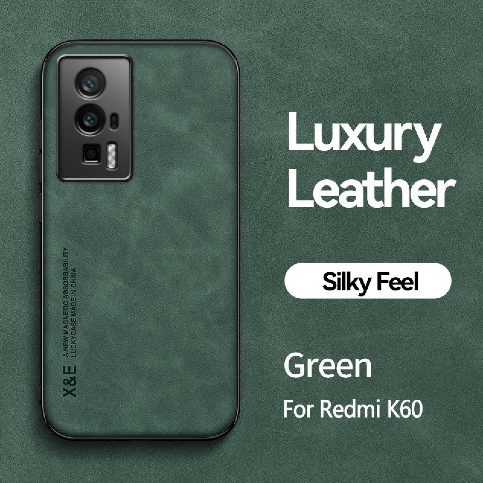 Кожаный чехол MyPads для Redmi K60 и Xiaomi Poco F5 Pro с защитой камеры и магнитным авто-держателем