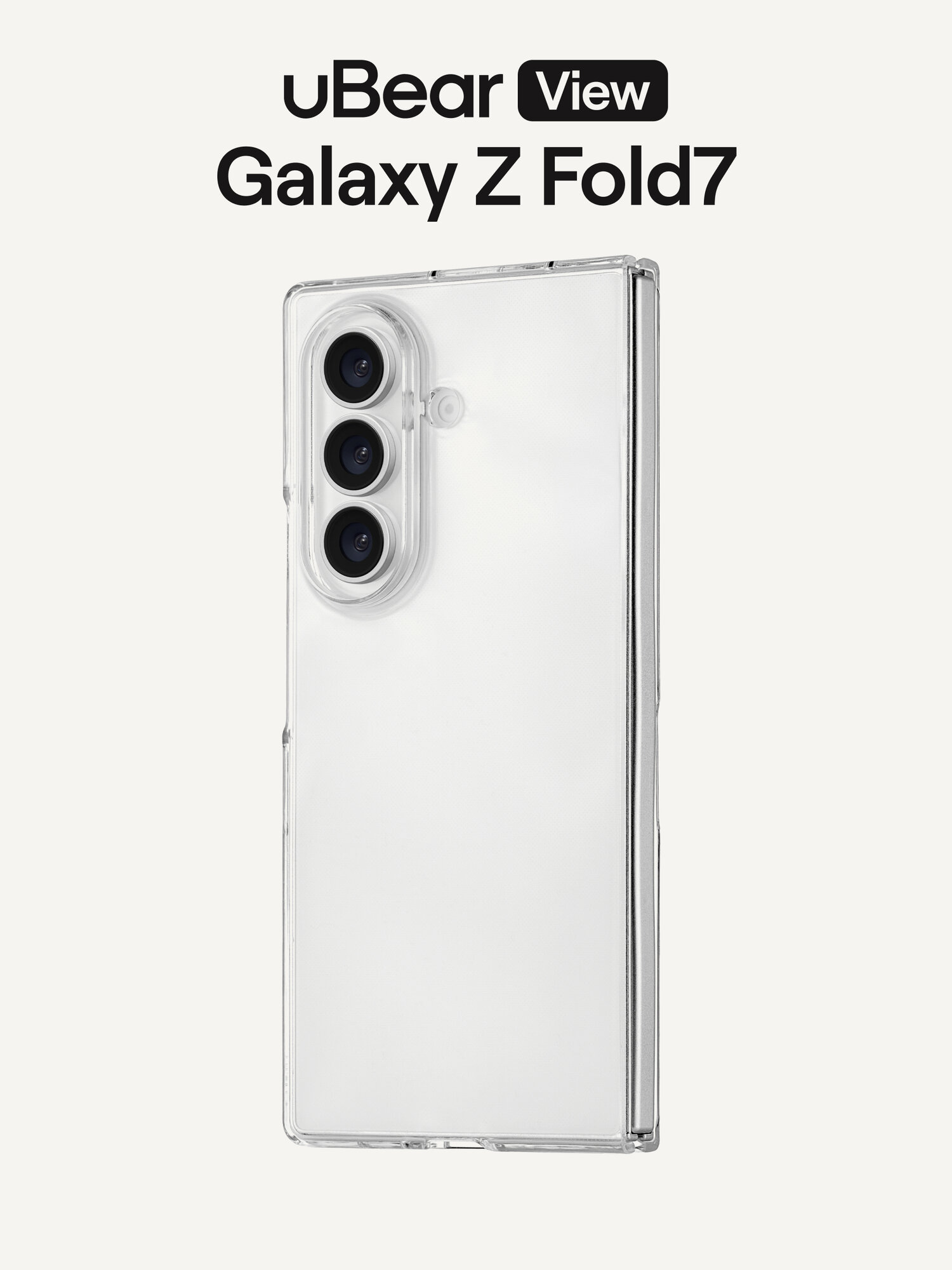 Чехол на Samsung Galaxy Z Fold7 uBear View, усиленный прозрачный
