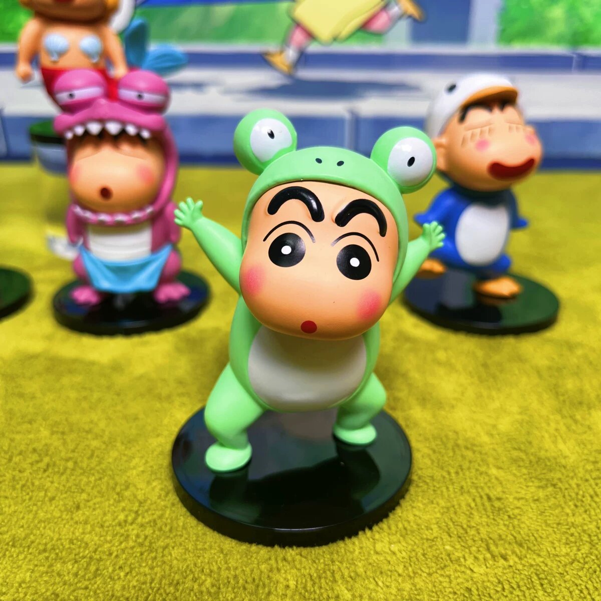 Набор фигурок Crayon Shin-chan (6 шт.) в виде животных-трансформеров, серия «Мультяшные машинки», креативное украшение