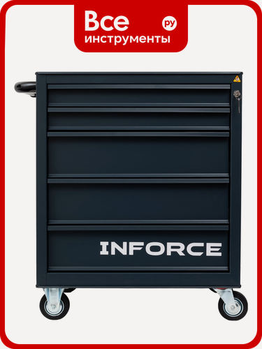 Изображение товара Инструментальная тележка Inforce 5 ящиков, габариты без упаковки 745х465х825мм 06-01-14
