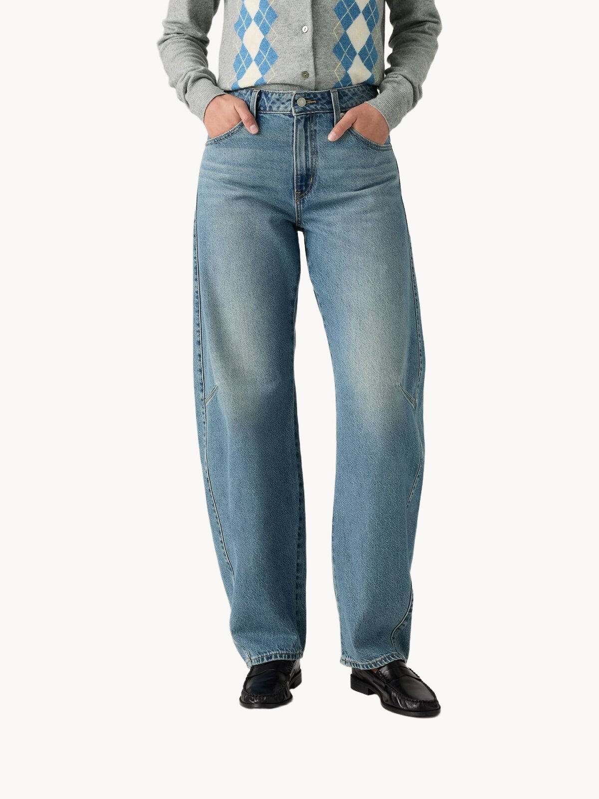 Джинсы багги Levi's Baggy Dad Barrel, размер 28/30 JEAN, голубой