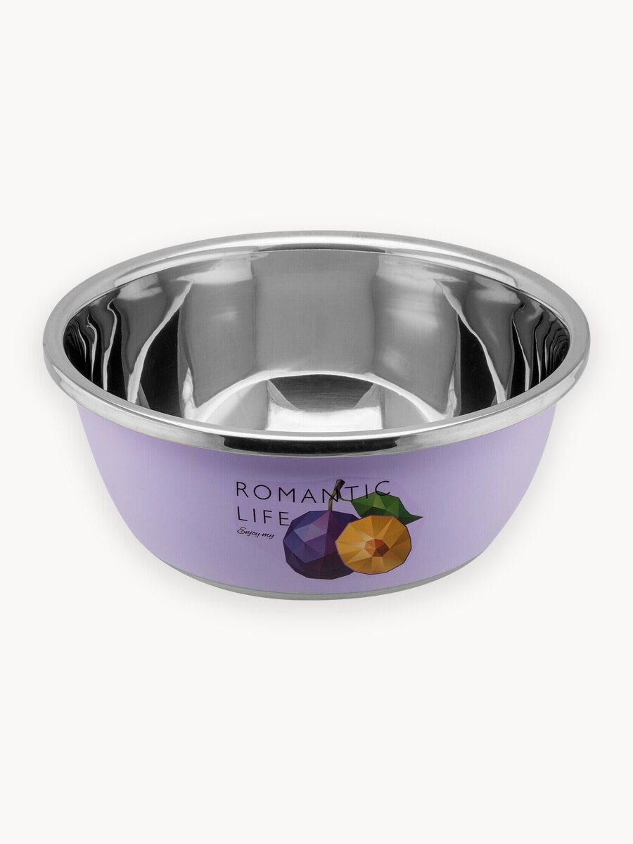 Миска PERFECTO LINEA Romantic life 28 см из нержавеющей стали 24-012834 для кухни