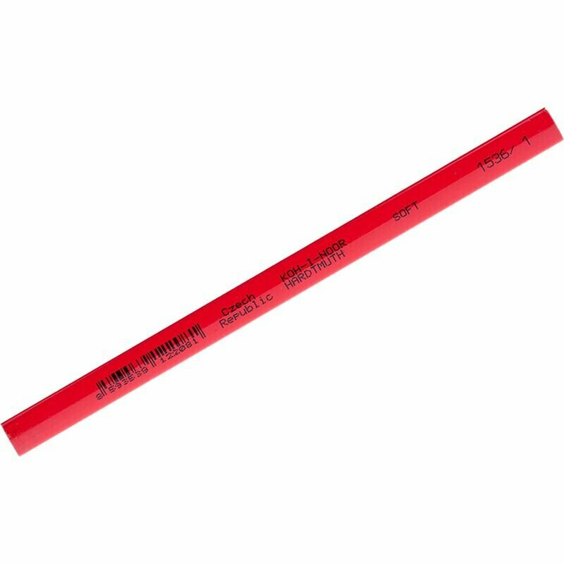 Карандаш чернографитный KOH-I-NOOR столярный B красный корп. 153600100177