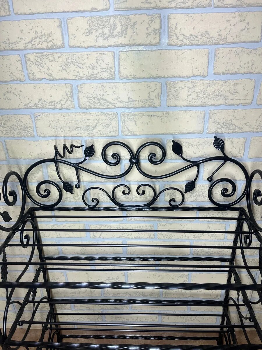 Обувница для прихожей, Студия кованой мебели Нива, цвет черный — фото 1