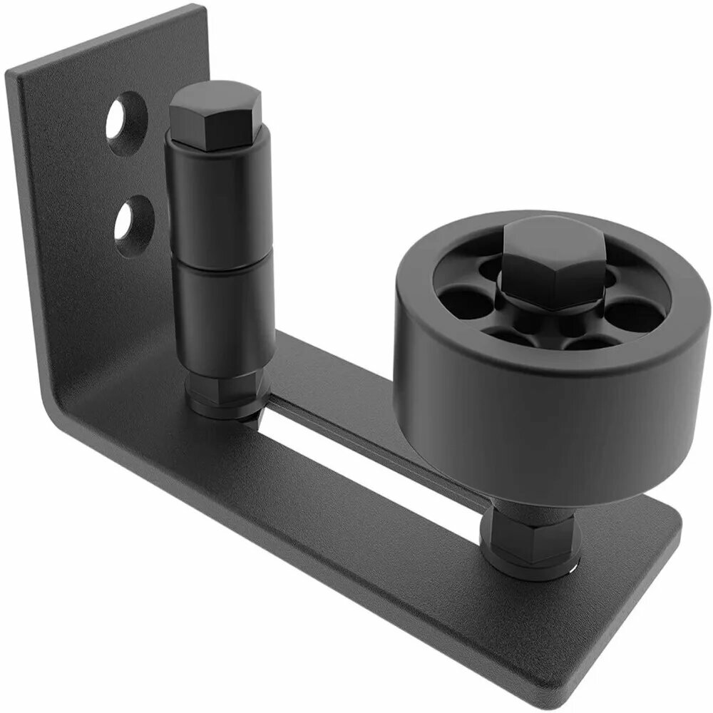 Направляющая для двери сарая из углеродистой стали черная отделка плоский нижний стопорный ролик настенная система 8-в-1 дизайн заподлицо раздвижные двери