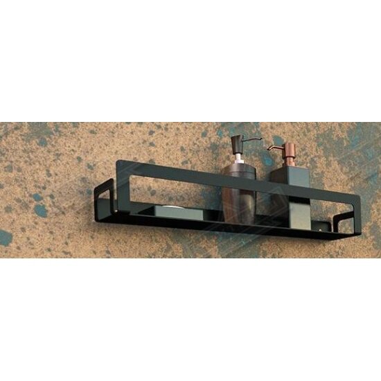 Полка Rosenberg 1 ярус прямоугольная металл черный (RUS-385311)