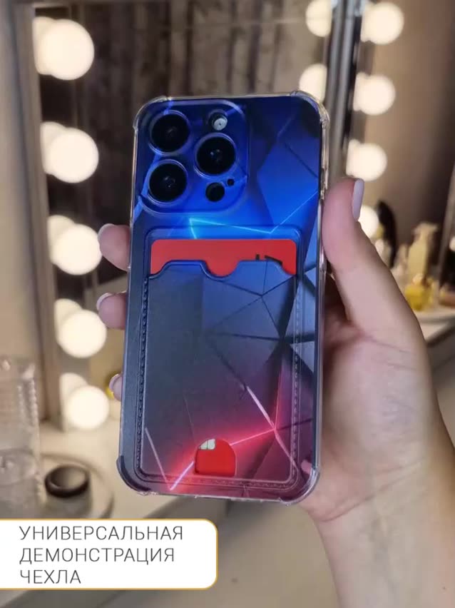 Силиконовый чехол на Tecno Pova 6 Neo с принтом "Графитовые грани" с карманом для карты — фото 1