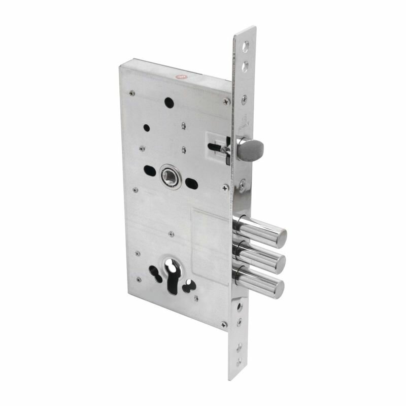 Корпус замка для металлических дверей Булат ЗВ4-3 16 мм хром