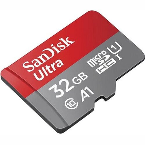 Карта памяти SanDisk "Ultra", microSDHC, 32Гб, класс 10, скорость 100Мб/с