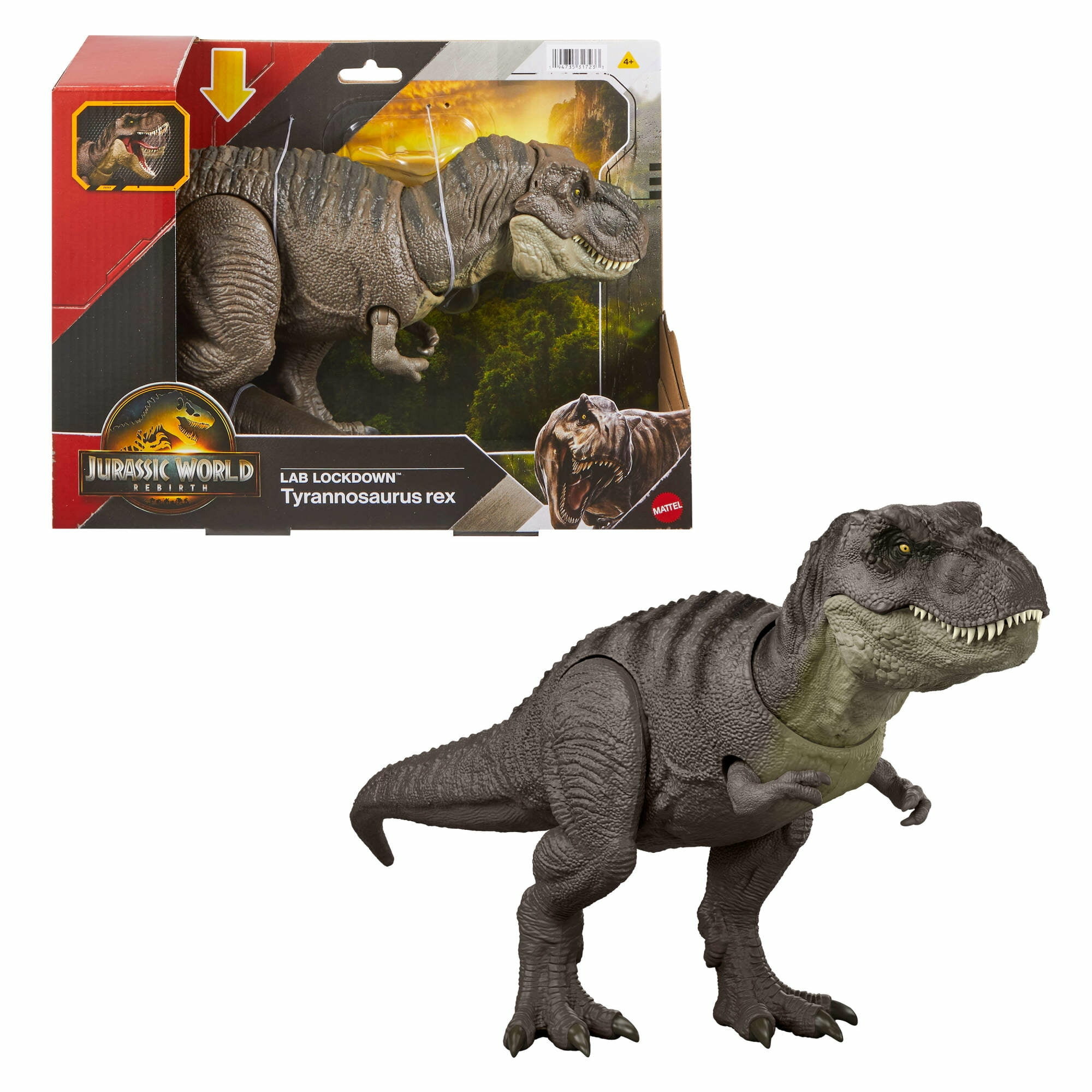 Jurassic World Rebirth Tyrannosaurus Rex – фигурка динозавра T-Rex с атакой челюстей
