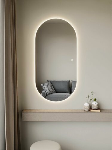 Изображение товара Зеркало настенное 140х70 см. BLX MIRROR М6 фигурное сенсорное