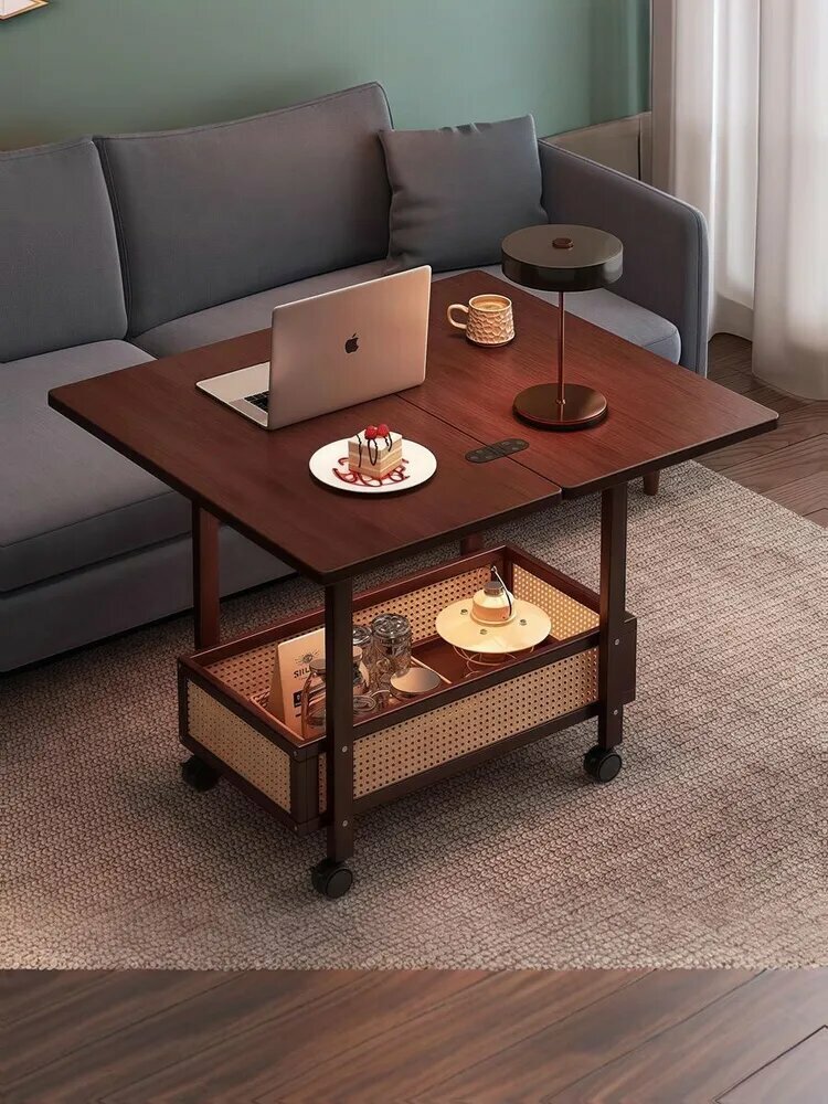 Журнальный стол «Марсель» 60x65x30 см бамбуковая столешница