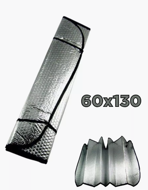 Шторка солнцезащитная складная  фольга  60см х 130см