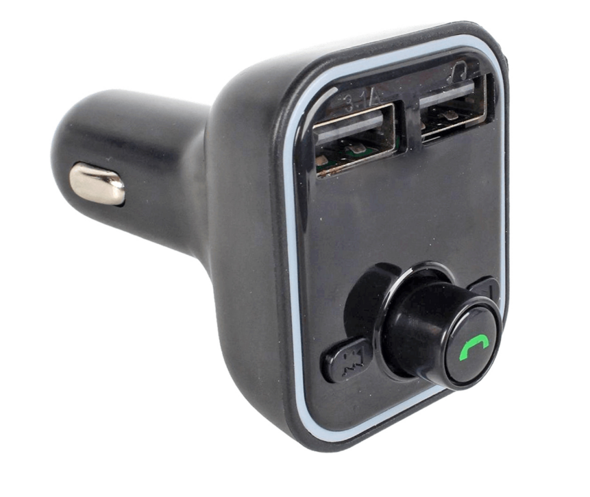 Fm трансмиттер  модулятор  автомобильный ресивер  с 2 usb входами  функция handsfree  слот для карты