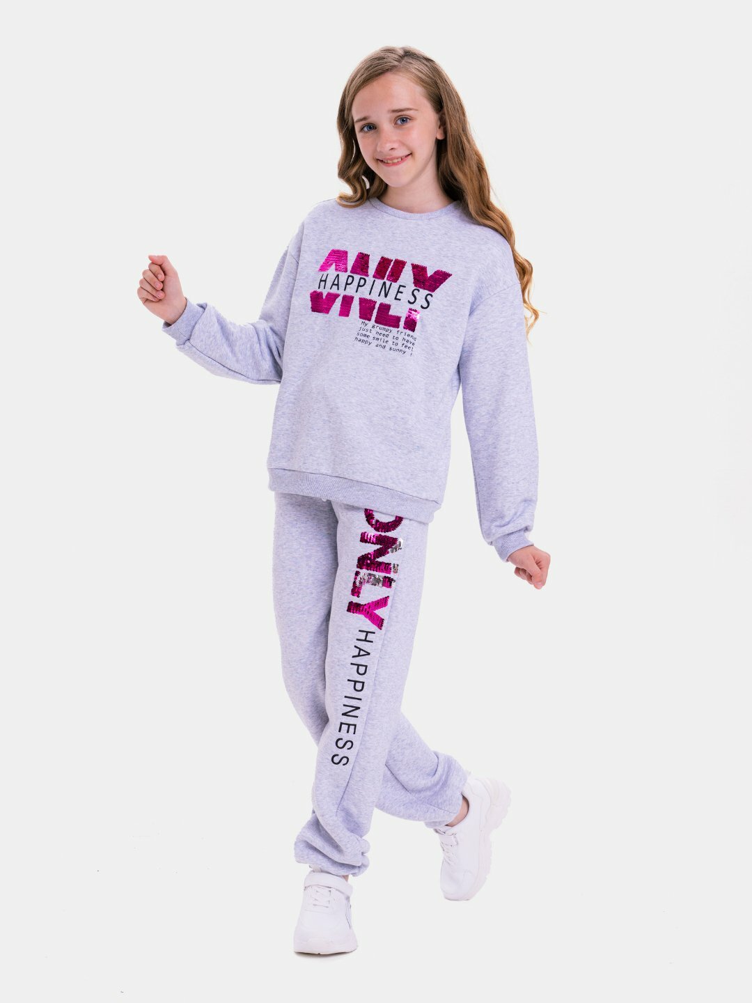 Брюки спортивные neo, размер 140, серый меланж — фото 1