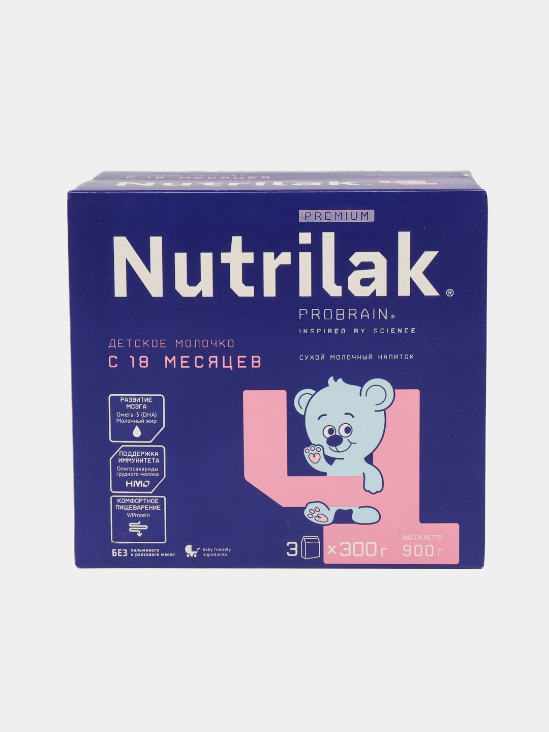 Детский сухой молочный напиток Nutrilak Premium 4,18+ мес 900 гр