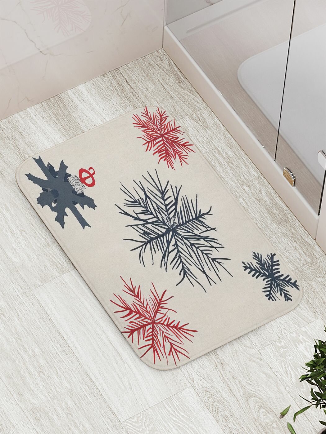 Коврик для ванной комнаты и туалета противоскользящий 