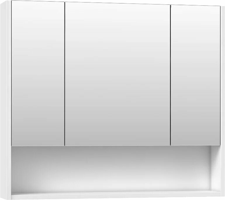 Зеркало-шкаф Vigo Urban 80 с боковыми полками 80 см белое в современном стиле