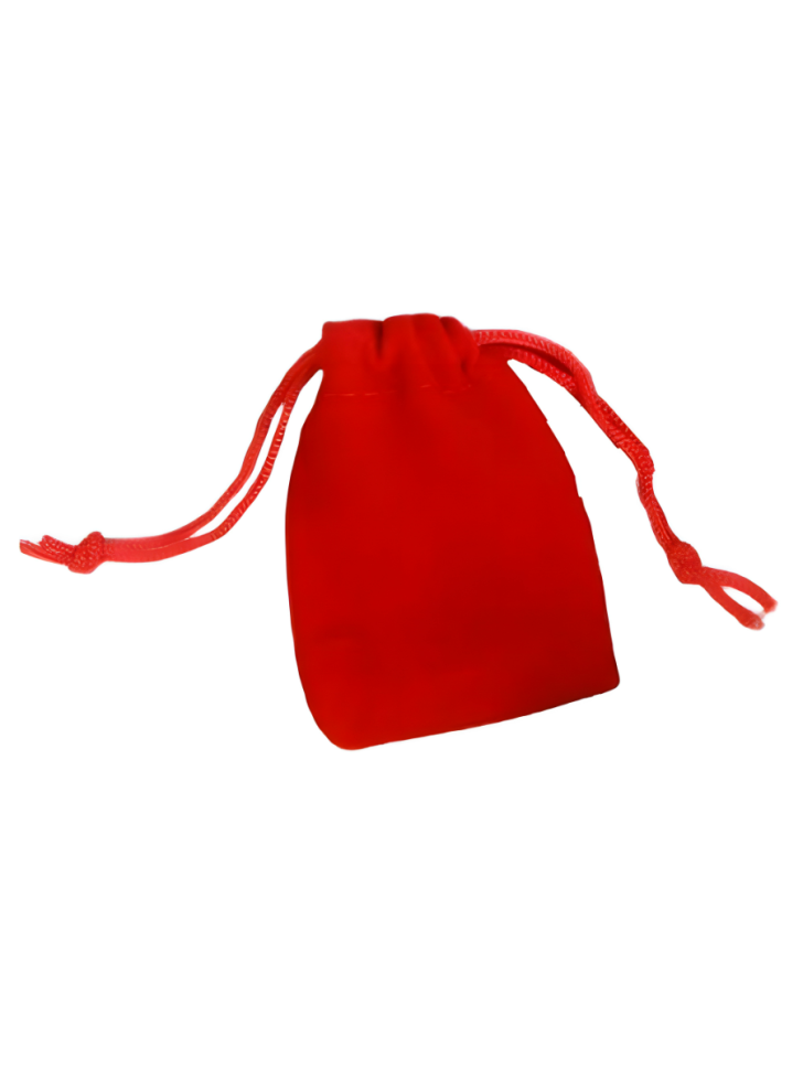 Подарки Бархатный подарочный мешочек красного цвета (7 х 5 см)