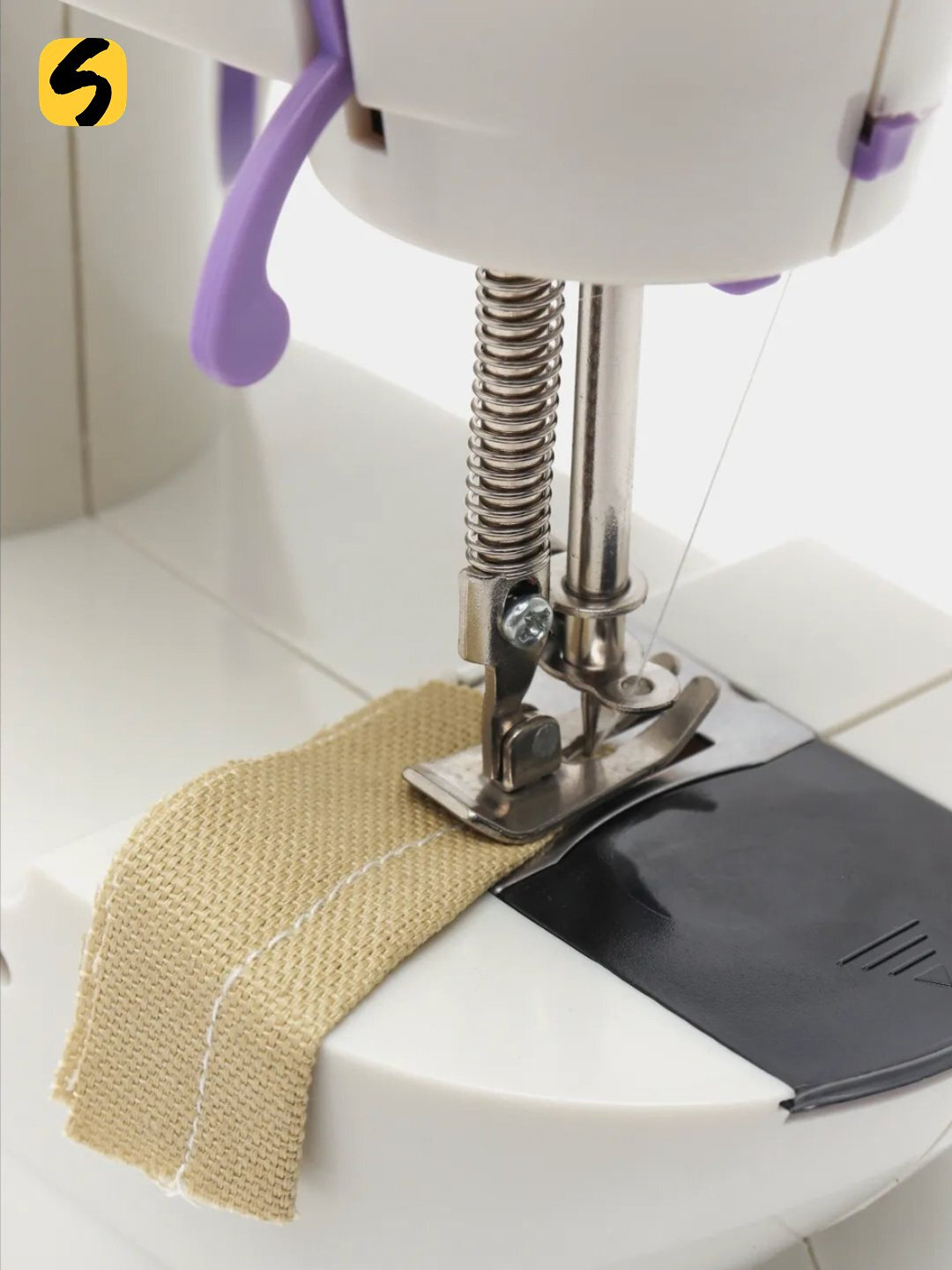 Мини-швейная машинка, ротационный вертикальный челнок, эластичная строчка — фото 1