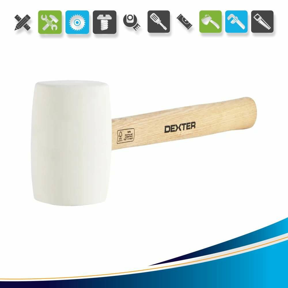 Киянка резиновая белая Dexter XM171124032 450 г