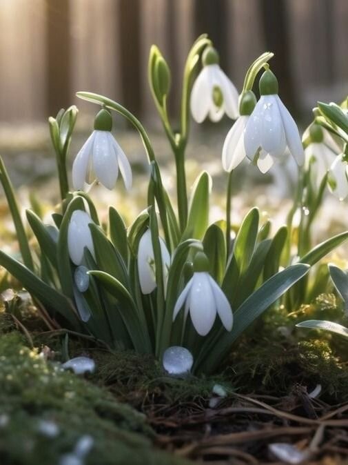 Подснежник белый (луковицы для посадки 5 шт) / луковицы делёнки многолетних растений / для дачи сада дома и балкона/