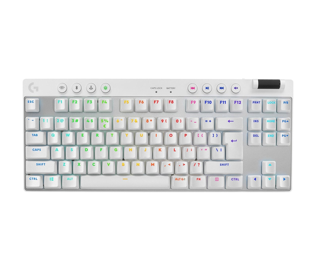 Клавиатура Logitech G PRO X TKL LIGHTSPEED, механическая, игровая, белый, L920-012148