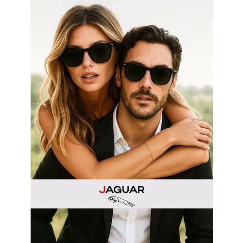 Солнцезащитные очки Jaguar, черный, серый